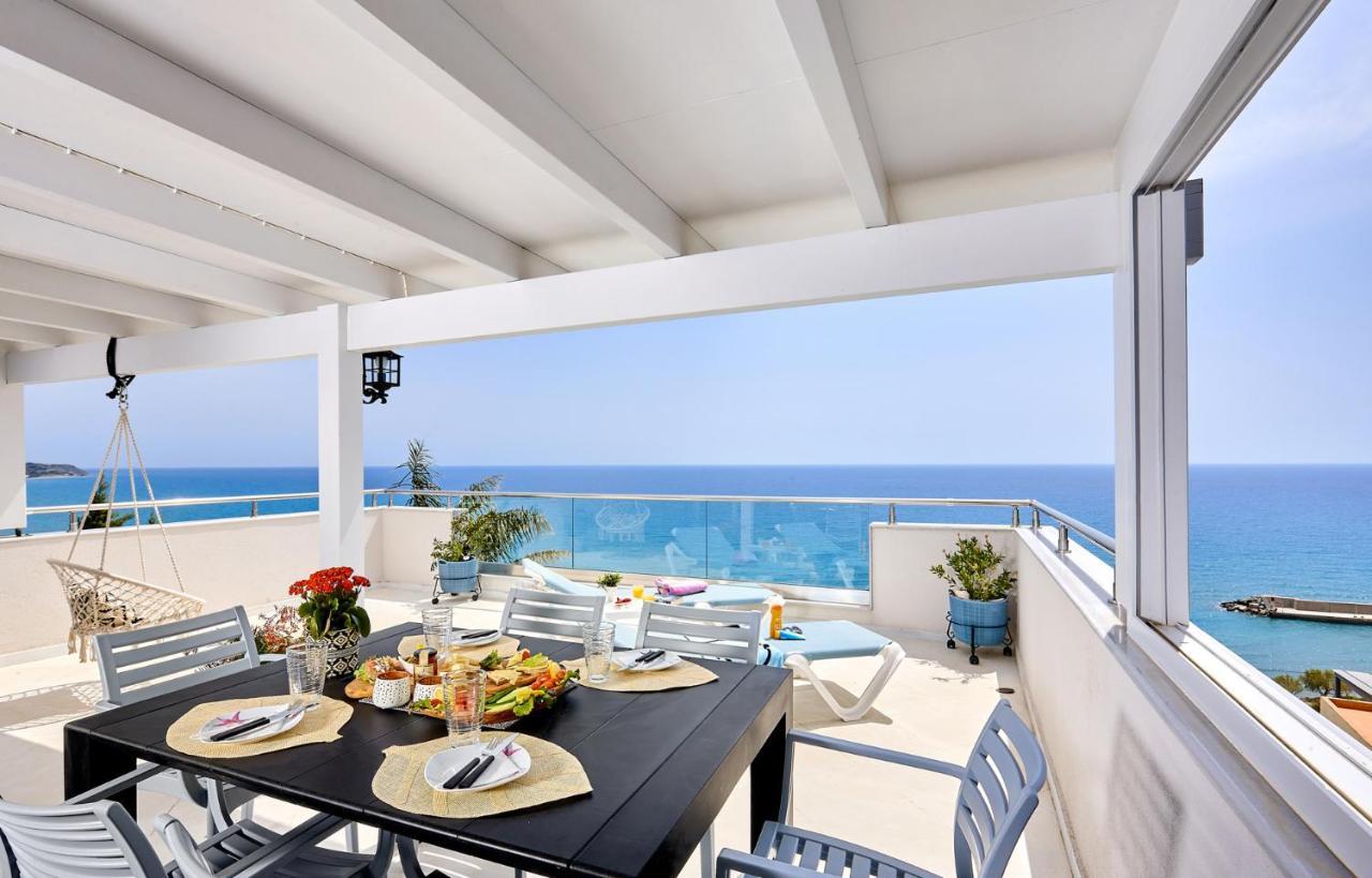 Ferienwohnung Breathtaking Sea View Flat For Families In Crete Keratókambos Exterior foto