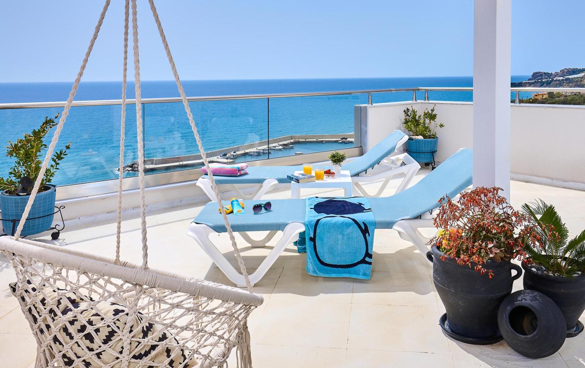 Ferienwohnung Breathtaking Sea View Flat For Families In Crete Keratókambos Exterior foto